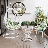 Fauteuil suspendu en rotin rotatif au design simple, prix abordable, avec table basse, balançoire double pour balcon