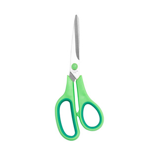 8 Inch Stainless Steel Household Scissors Green Straight Head For Paper And Packaging Cutting - Product Image 4