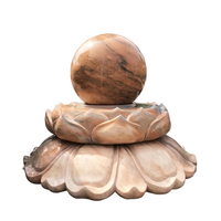 Fontaine murale décorative de jardin en marbre jaune, cascade d'eau, fontaine extérieure traditionnelle, 300 cm, 110-230 V, durable