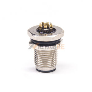 Conector M12, código A, cable de soldadura de mamparo frontal macho de 8 pines - Product Image 3