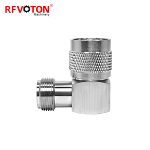 Conector macho tipo N de 50 ohmios a conector hembra en ángulo recto de 90 grados conectores adaptadores coaxiales RF en Stock - Product Image 2
