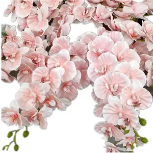 रेशम कीट फेलेनोप्सिस कृत्रिम तितली आर्किड फूल फूलों की सजावट के लिए 9 प्रमुख यूरोपीय शैली