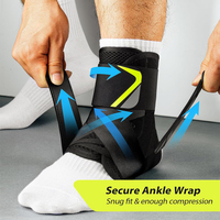 Support de cheville réglable professionnel pour enveloppement de compression de cheville entorse pour la prévention des blessures et la récupération sportive