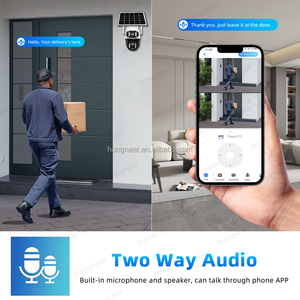 ホンナール 8MP 10倍デジタルズーム ソーラー式防犯CCTV PTZカメラ V380 Pro 4Kデュアルレンズ WiFi屋外 4G SIMカード対応ソーラーカメラ - Product Image 5