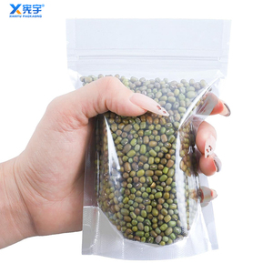 Sachet Doypack transparent givré avec fermeture éclair, thermoscellable, à fond plat, en plastique PE laminé, <span class=keywords><strong>pour</strong></span> bonbons, biscuits, aliments <span class=keywords><strong>pour</strong></span> animaux, céréales, flocons d'avoine - Product Image 3