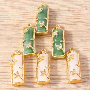 Weny, 10 piezas por paquete: Colgantes <span class=keywords><strong>de</strong></span> plantas simuladas, pendientes, pulseras, collares, llaveros, <span class=keywords><strong>jade</strong></span>, adornos - Product Image 2