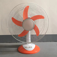 Nouveau ventilateur mécanique en plastique rechargeable par courant continu, 16 pouces, pour le camping en plein air, solaire, 5 pales, ventilateur de table pour utilisation en voiture
