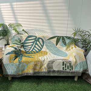 Couverture tissée Gobelin Bohème Flora et Fauna, style européen-américain, portable et pliable, vente en gros, haute qualité, personnalisable - Product Image 2