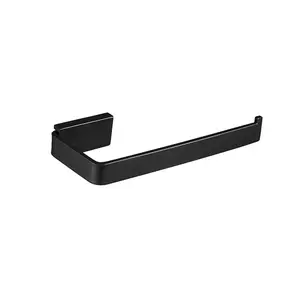 Wall Mount fosco preto papel higiênico titular toalha acessórios do banheiro suporte rolo higiênico aço inoxidável para o banheiro