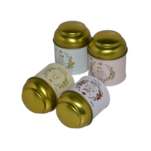Factory Custom Printed Food Grade <strong>Tin</strong> Cans With Lid Empty Airtight Round Small <strong>Tea</strong> <strong>Caddy</strong> <strong>Tin</strong> 25g 50g Double Lid <strong>Tea</strong> <strong>Tin</strong> - Product Image 2