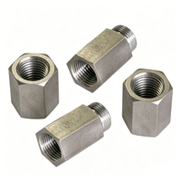Tuerca Hexagonal de Extensión de Doble Extremo de Aluminio OEM, Conector de Acoplamiento de Rosca Macho-Hembra, Tamaño Personalizado para Accesorios de Tuberías Hidráulicas