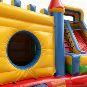 Château gonflable Hualong à thème avec double toboggan et mur d'escalade, équipement de divertissement de qualité commerciale pour jardin - Product Image 6