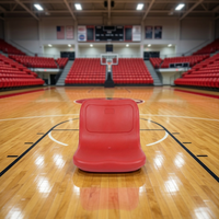 Sièges de stade modernes à dossier haut stabilisés aux UV, durables, en plastique HDPE écologique, chaises de gradins pour arènes sportives intérieures et extérieures