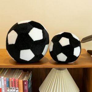 Peluche de Fútbol, <span class=keywords><strong>Juguete</strong></span> de Peluche Suave, Cojín de Peluche con Forma de Balón de Fútbol para Mascotas, Juego Interactivo para Niños, Regalo para Fanáticos, Decoración del Hogar - Product Image 2