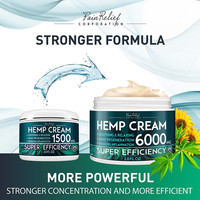 Crema de Cáñamo Orgánica de Alta Potencia 6000mg, Alivio del Dolor, Regeneración de la Piel, Fórmula Súper Eficaz, Calma Músculos y Articulaciones