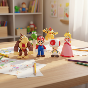 Juego de 6 Muñecos de Alta Calidad al por Mayor, <span class=keywords><strong>Super</strong></span> <span class=keywords><strong>Mario</strong></span> <span class=keywords><strong>Bros</strong></span>, Figuras de Acción de PVC de <span class=keywords><strong>Mario</strong></span> - Product Image 1