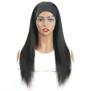 Straight Bndadeau Perruque Humain cheveux Perruque 180% Density Malaysian Droit Cheveux Wig Full Machine Made Wig For Black Wome