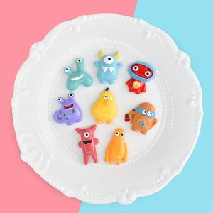 HENGXIN personaggio dei cartoni animati in miniatura simulazione 3D colorato divertente piccoli mostri ciondoli in resina per la decorazione di artigianato di melma - Product Image 4