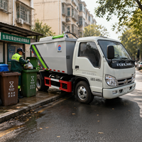 Camion benne à déchets 4x2 à bras articulé multi-conteneurs pour l'assainissement urbain, direct usine