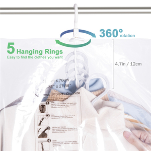 Design Brevettato per Sacchetto Organizzatore Trasparente in PA+PE Antipolvere Riutilizzabile Sigillante a Compressione <span class=keywords><strong>Salvaspazio</strong></span> Senza Pompa - Product Image 2