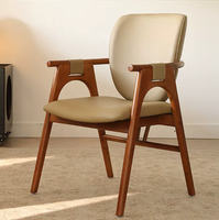 Nouveau fauteuil de salle à manger BST de style Wabi-Sabi du milieu du siècle, en bois massif avec rembourrage doux, mobilier pour la maison, la salle à manger et l'hôtel