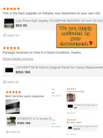 Commande en gros 24 32 40 42 43 49 50 55 65 75 85 86 98 pouces LED LCD TV écran panneau d'affichage pour Samsung Hisense LG Sony Tv