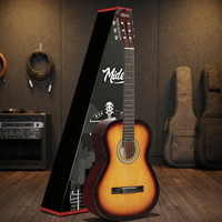4/4 Sunburst Classical Guitar with Adjustable Truss Rod Spruce Top Sapele Neck Rosewood Fretboard Soft Gig Bag | Midex CG-270SB
