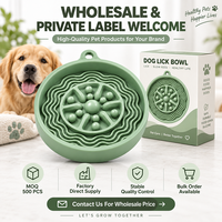 Bol interactif 3-en-1 en silicone pour chien, distributeur lent de nourriture, jouet d'enrichissement pour animaux avec tapis à lécher et gamelle à friandises, marque privée OEM