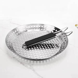 Field Camping High Quality Stainless Steel Reusable Portable Multi-Function Heat Resistant Easily Cleaned Folding <b>BBQ</b> Grilled - Product Image 1