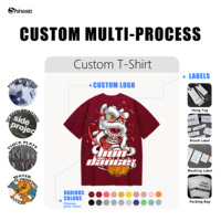 Chemise à manches courtes respirante et écologique personnalisée pour homme Shinesia, style Geely Lion Dance Hip Hop, coupe classique, 100% coton, vierge