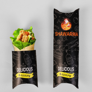 Boîte d'emballage <span class=keywords><strong>alimentaire</strong></span> jetable biodégradable personnalisée avec logo pour grillades, tartes, burritos, wraps et shawarmas à emporter - Product Image 1