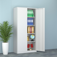 Armoires de classement de bureau en métal, armoire de rangement haute en acier avec serrure et étagères réglables pour un espace de travail professionnel