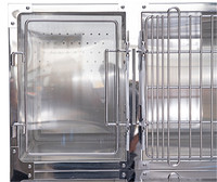 Nouveau transporteur de luxe pour chats en acier inoxydable 304, cage de transport pour chats en acier inoxydable, équipement de clinique vétérinaire EUR PET