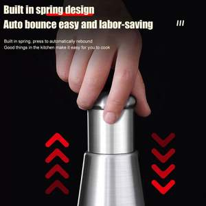 Triturador de Ajo de Acero Inoxidable, Picador de Tomate Manual, Picador de Frutas y Verduras, Accesorios de Cocina para el Hogar - Product Image 6