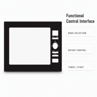 Interrupteur à membrane étanche et anti-poussière OEM avec superposition sérigraphiée en PET et touches tactiles pour panneau de commande de four à micro-ondes domestique