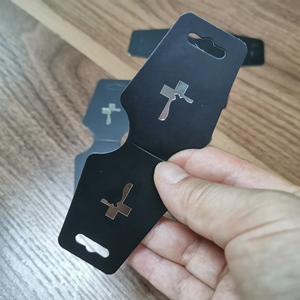 Customized Logos Jewelry Earring Display Hang Tags Cardboard Packaging Earring Cards With Punch Hole - Product Image 4