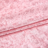 Pink Microfiber Velvet Fabric, Lint Dyed