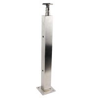 Poteau de balustrade en acier inoxydable avec pince à verre, support de main courante pour terrasse extérieure, système de garde-corps pour balcon, pont et escalier