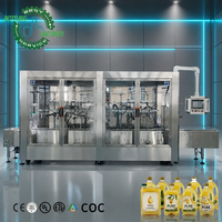 Linea di Produzione per Riempimento Olio di Facile Utilizzo, 200-800BPH, per Bottiglie Piatte e Rotonde, Olio da Cucina Miscelato