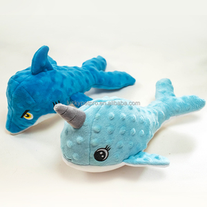 Tùy Chỉnh Con Chó Đồ Chơi Squeak Cá Mập Sang Trọng Đồ Chơi Tương Tác Nhai Crepe Giấy Nhồi Bông Con Chó Đồ Chơi Sang Trọng - Product Image 2