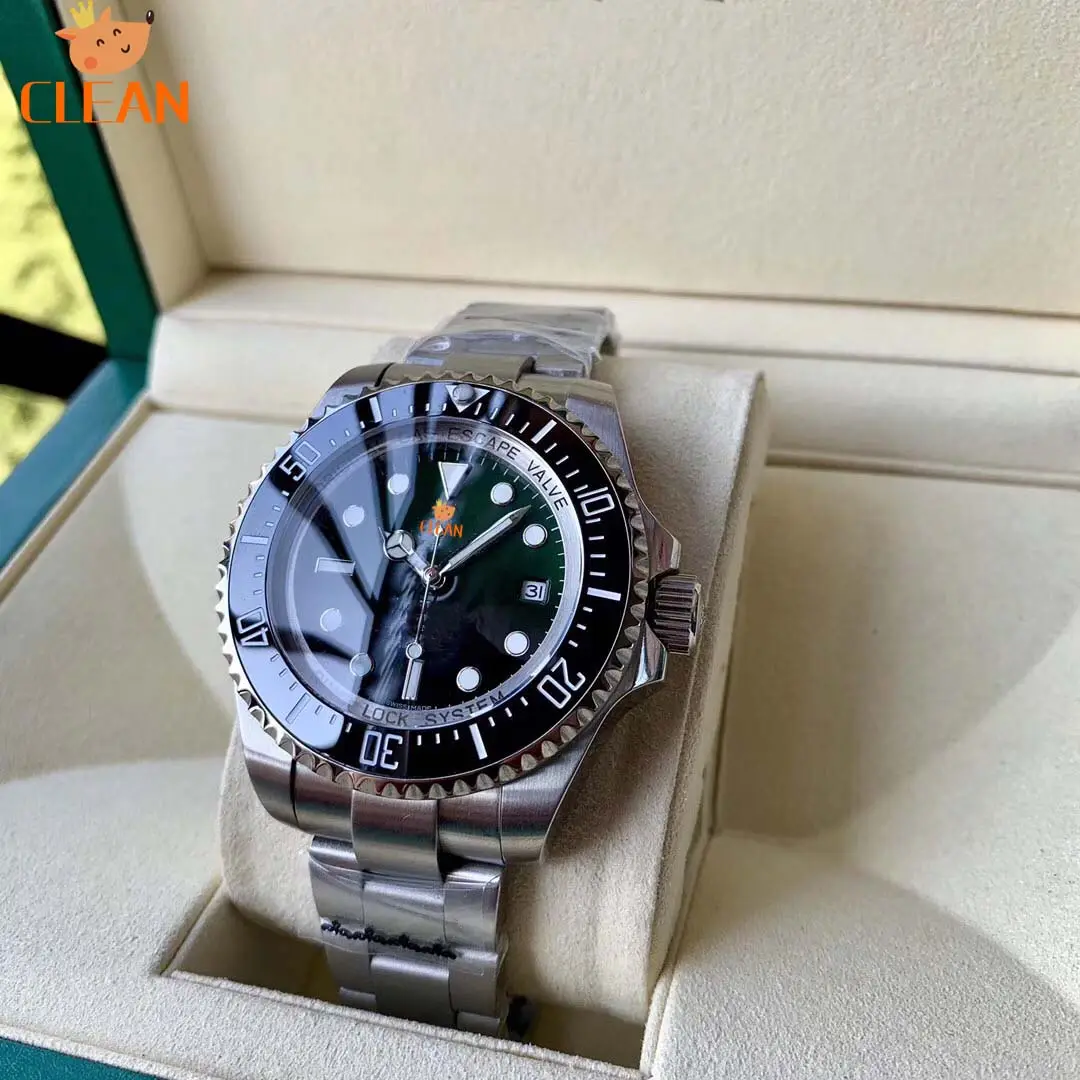 DEEP SEA 44mm Designer Uhren Luminous Sapphire Date Hot Sale 904L Feinstahl V12 Montre Homme Automatische mechanische Uhren