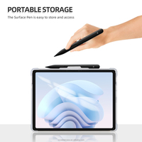 Étui de tablette antichoc de qualité militaire pour Microsoft Surface Pro 9 10 11 avec emplacement pour stylet, support pliable, coque robuste en TPU pour les professionnels
