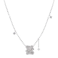 Collier Pendentif Cercle en Argent Sterling 925 avec Zircon et Pompon pour Femme, Design Géométrique Minimaliste, Bijou Tendance