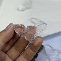 Colgantes de Piedra Natural de Cristal de Mariposa de la Muerte al por Mayor, Abalorios de Gemas para Fabricación de Joyas, Decoración, Feng Shui, Regalo de Sanación