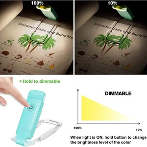 Lampe de lecture LED pliable mini, rechargeable par USB, avec clip, portable et à intensité réglable pour la lecture - Product Image 4