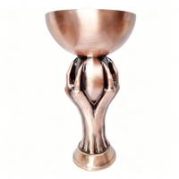 Trophée Métallique Esports Personnalisé, Plaque de Récompense en Bronze Antique avec Couronne Pointue et Bouclier, pour Champion de Jeu