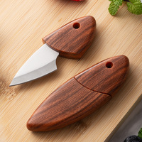 Portable Miniature Chubby Couteau De Haute Qualité Sharp Polyvalent Camping En Bois Couteau À Poisson En Acier Inoxydable Fruits Pomme Couteau
