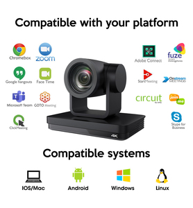 Cámara PTZ NDI 4K 12X, 3G-SDI LAN POE 1080P 30fps, Transmisión en Vivo para Iglesias, Compatible con VMix MC8420, Cámara NDI para Transmisión en Vivo - Product Image 6