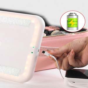 Sac de maquillage de voyage portable de haute qualité professionnel avec logo personnalisé, sac de maquillage de voyage en cuir petit et bon marché - Product Image 6