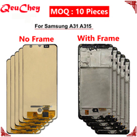 MOQ: 10 Piezas al por Mayor para Samsung Galaxy A31 A315 A315F A315F/DS, Pantalla LCD, Monitor Táctil con Marco